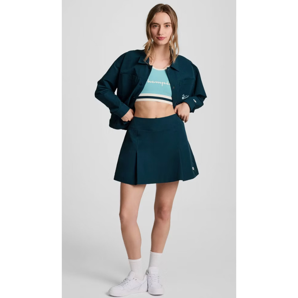 Champion Women's Pleated Skort - Teal Blue 10 - Picture 2 of 4